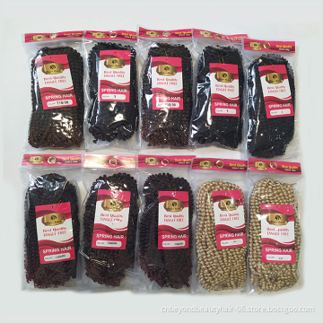 cheap Spring Twist Hair Synthetic Wholesale Long 8 12 16 inch Spring Twist Bounce Crochet Braids Synthetic Braiding Hair